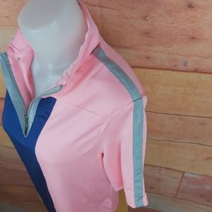 Pink and Blue Women's Top